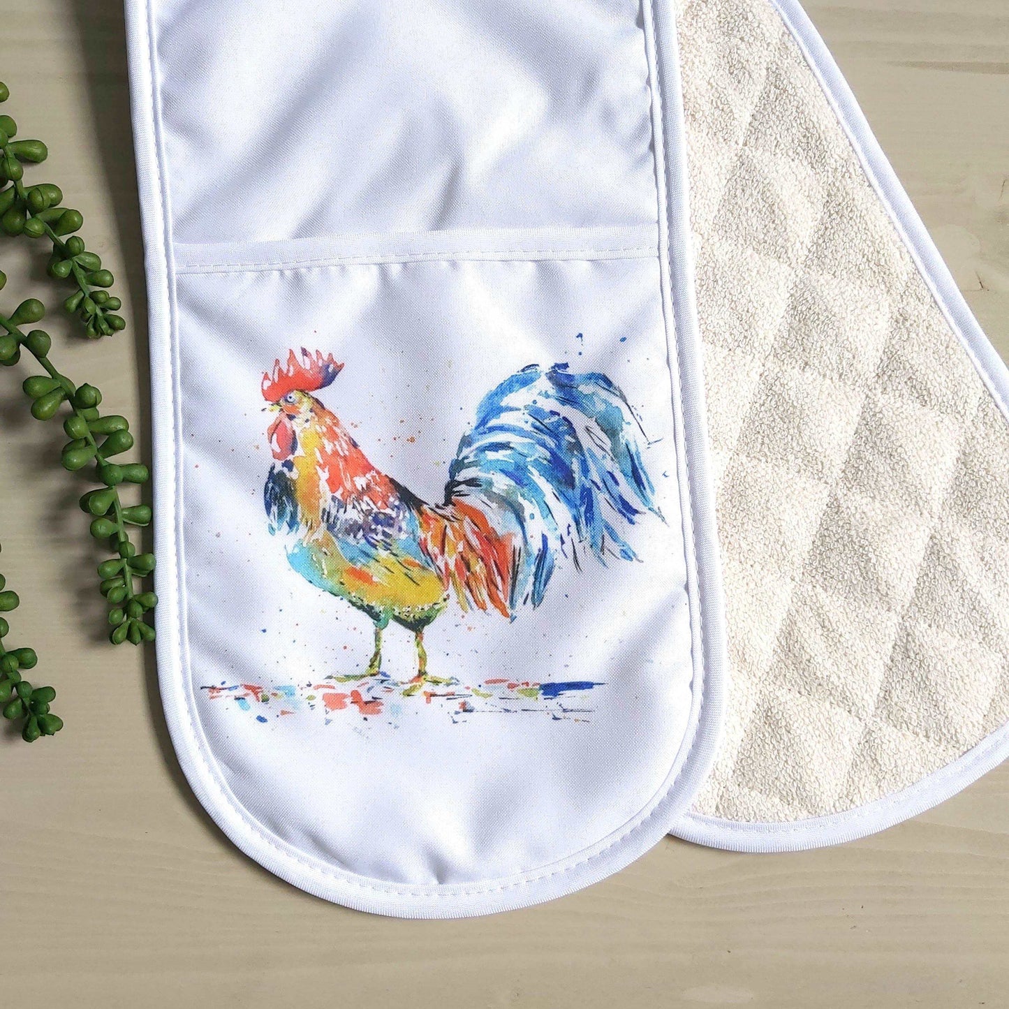 Cockerel double oven glove - Sew Tilley