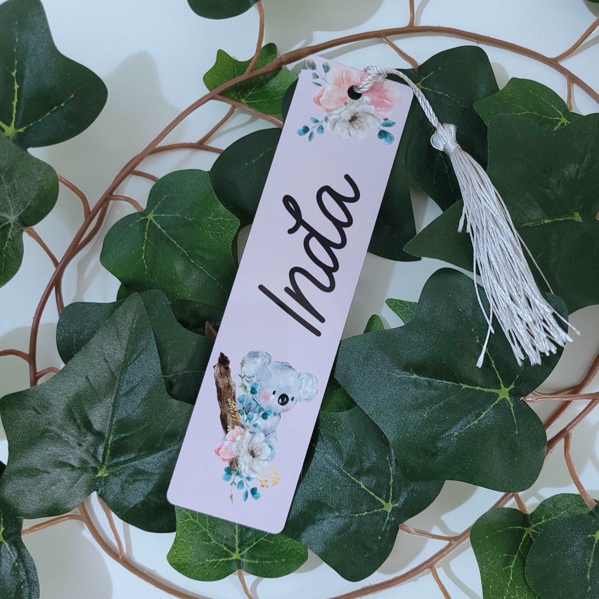 Koala personalised bookmark - metal bookmark