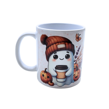 Cute ghost pumpkin mug - Cosy Fall Vibes