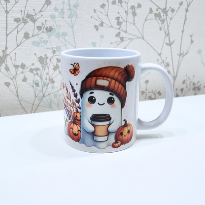 Cute ghost pumpkin mug - Cosy Fall Vibes