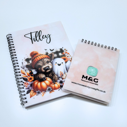 Cosy autumn pumpkin spice notebooks - 2 Sizes