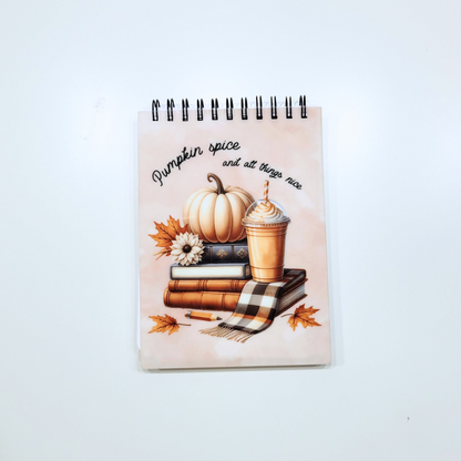 Cosy autumn pumpkin spice notebooks - 2 Sizes