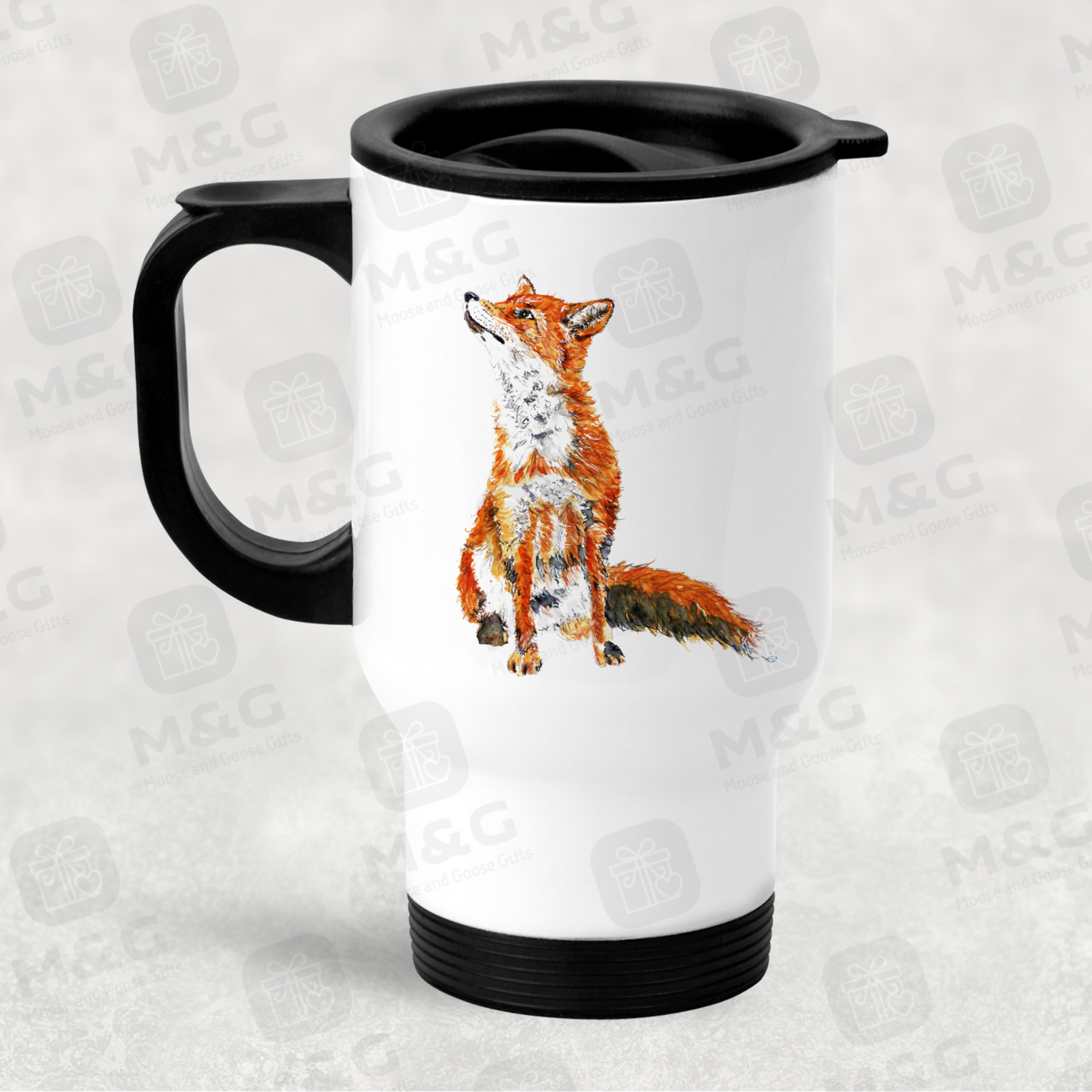 Fox travel mug - reusable travel mug - coffee mug - moose and goose gifts