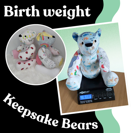 Birth weight memory keepsake bear