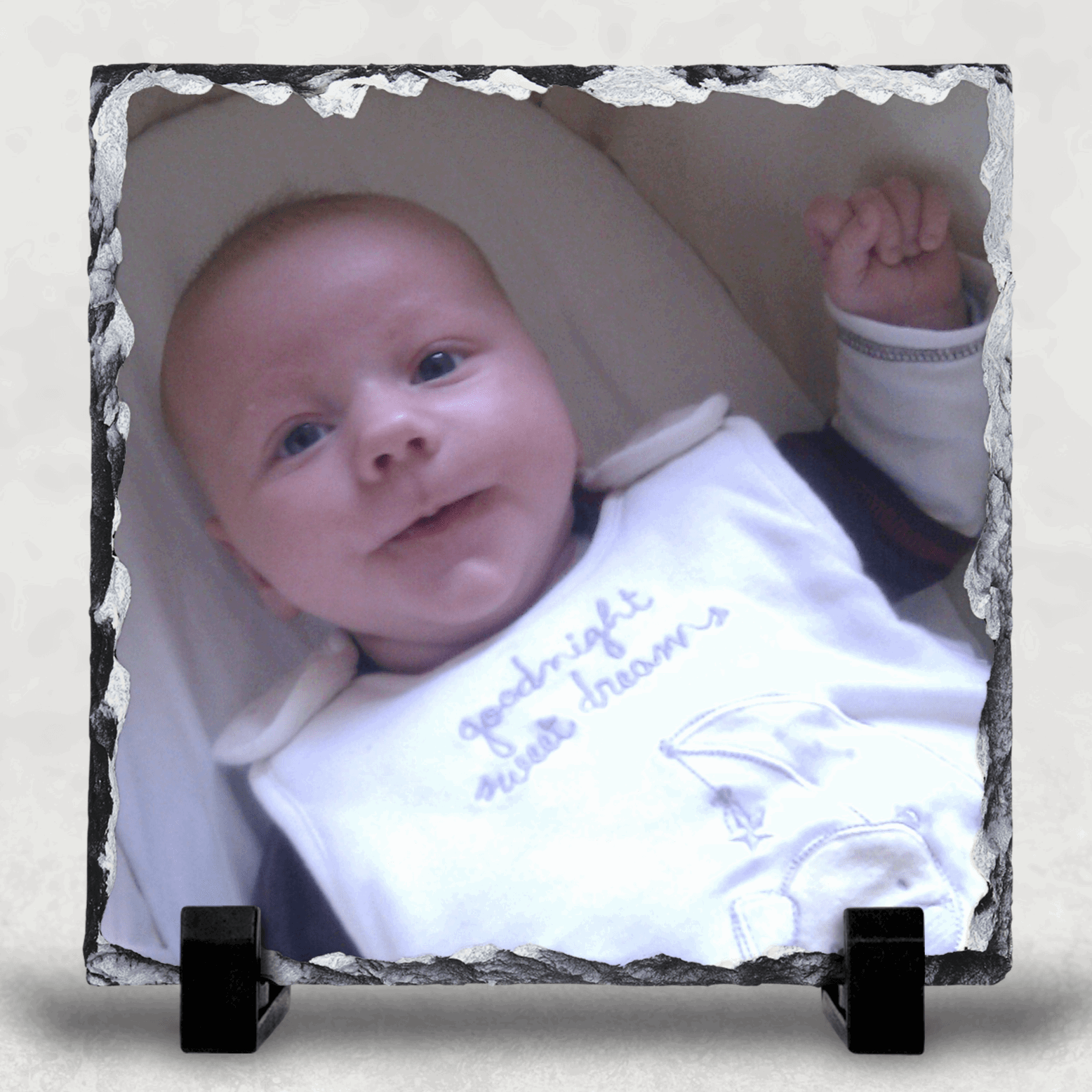 Personalised display photo slate with stand