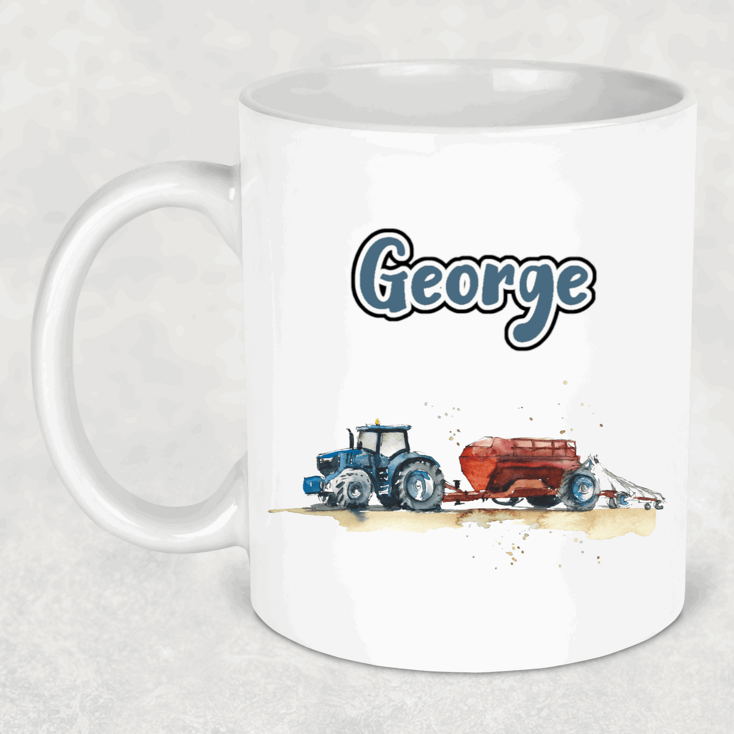 Tractor mug - Blue 6 options - Sew Tilley