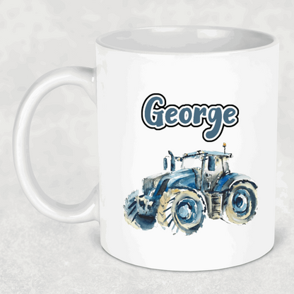 Tractor mug - Blue 6 options - Sew Tilley