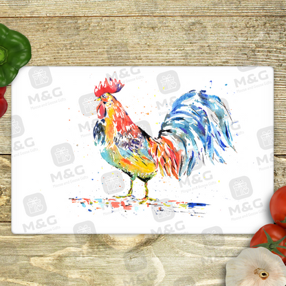 Cockerel cutting board - kitchen - chopping board - moose and goose gifts