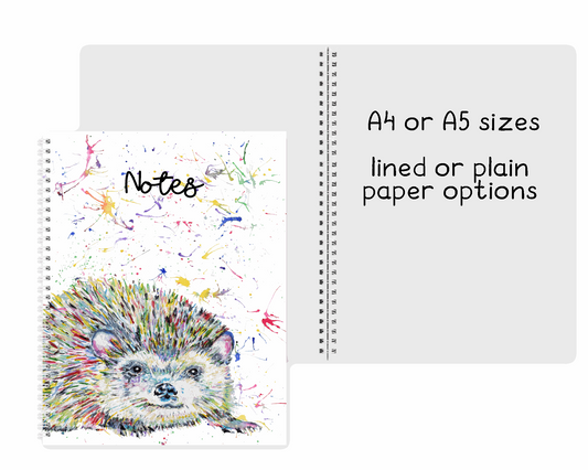 Hedgehog notebook - Moose and Goose Gifts