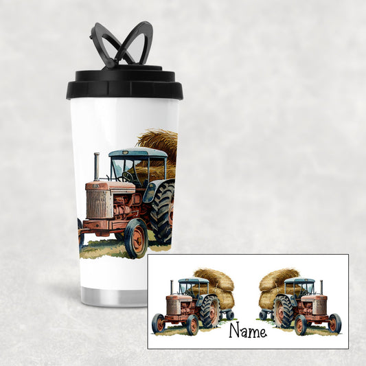 Red tractor travel mug