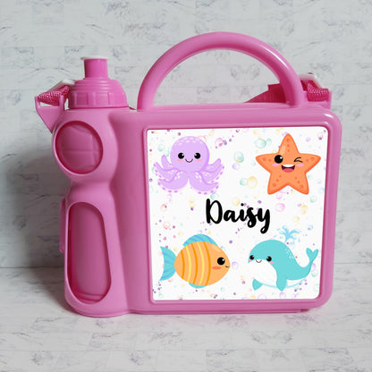 Fish lunch box with water bottle - Sew Tilley